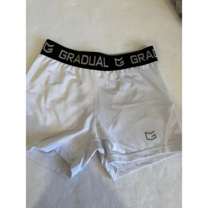 Women's Gradual Athletic 3” inseam Shorts White/Black Size S